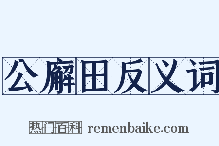 公廨田反义词是什么意思的图片